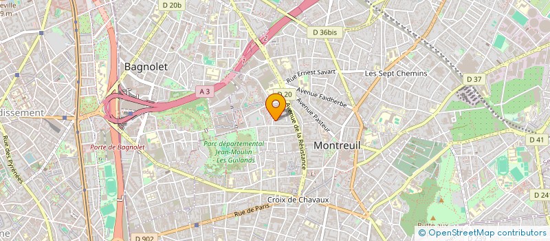 localisation de l'entreprise L'ART DE LA MAIN TENDUE (AMT) à MONTREUIL