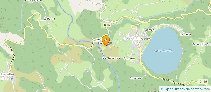 localisation de l'entreprise L'ART DE LA MONTAGNE S'EXPOSE  LE LAC D' ISSARLES