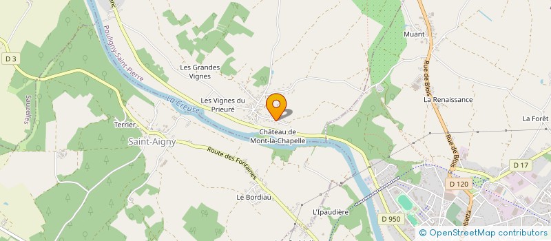 localisation de l'entreprise L'ART DE LA PISCINE à POULIGNY-SAINT-PIERRE