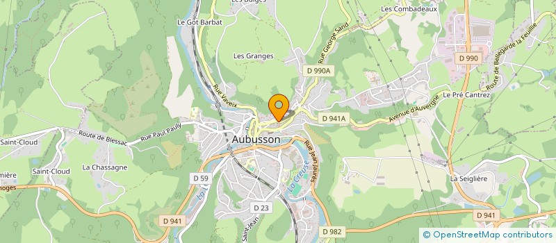 localisation de l'entreprise L'ART DE RIEN - ASSOCIATION DE TALENTS à AUBUSSON