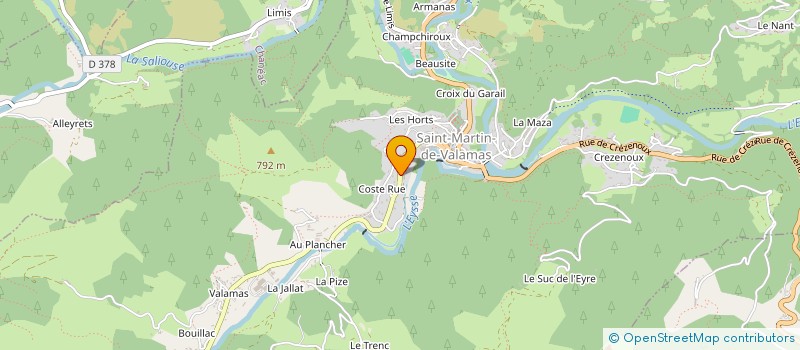 localisation de l'entreprise L'ART DES CHAMPS à SAINT-MARTIN-DE-VALAMAS