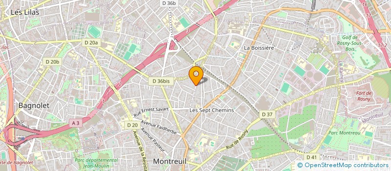 localisation de l'entreprise L'ART ECLAIR à MONTREUIL