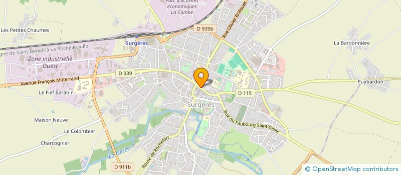 localisation de l'entreprise L'ART ET CREATION à SURGERES