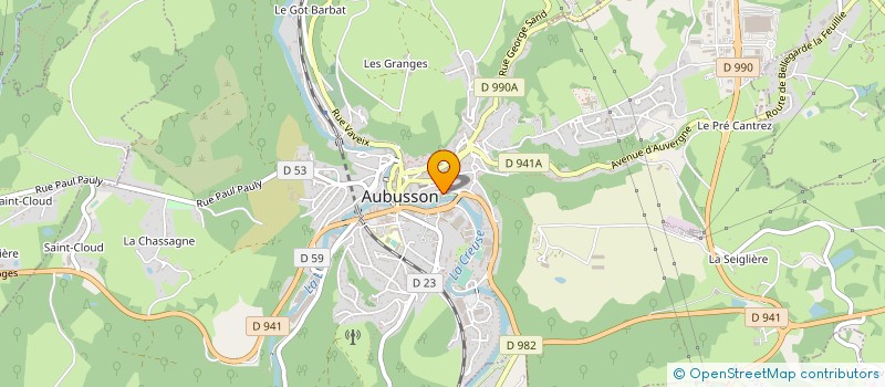localisation de l'entreprise L ART ET LA MANIERE à AUBUSSON