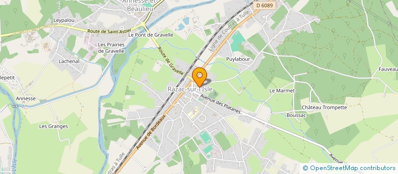 localisation de l'entreprise L' ART SCENE  RAZAC-SUR-L'ISLE