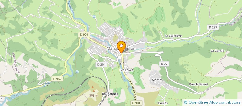 localisation de l'entreprise L'ART-SCENIK  MARCILLAC-VALLON