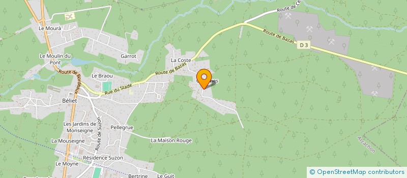 localisation de l'entreprise L ART SOUS LES PINS  BELIN-BELIET