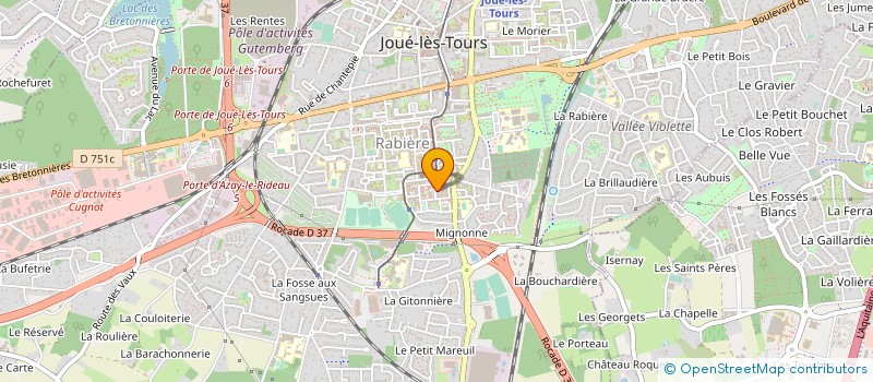 localisation de l'entreprise L'ARTEMUZ à JOUE-LES-TOURS