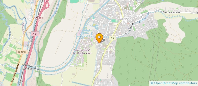 localisation de l'entreprise L'ARTISAN à ORAISON