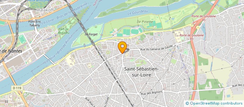 localisation de l'entreprise L'ARTISAN FLEURISTE à SAINT-SEBASTIEN-SUR-LOIRE