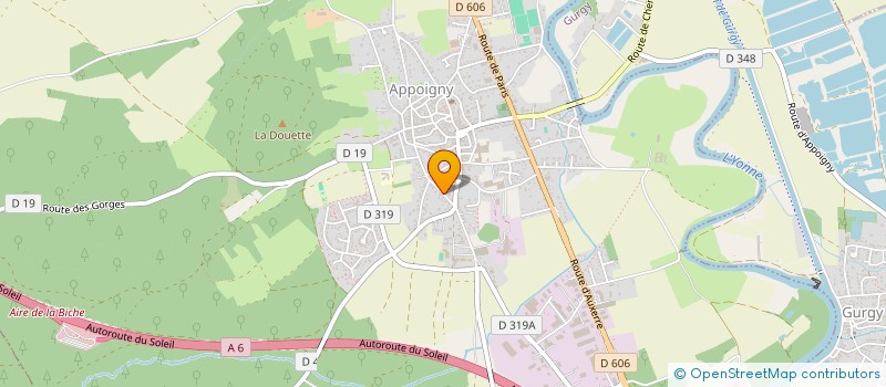 localisation de l'entreprise L'ARTISANALE SARL  APPOIGNY