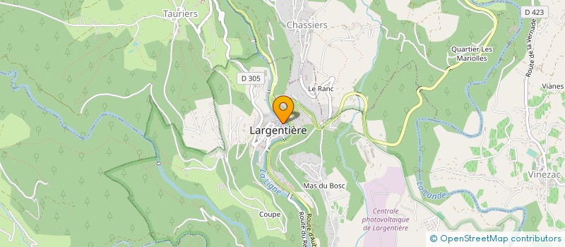 localisation de l'entreprise L'ARTISANAT AU SOLEIL à LARGENTIERE