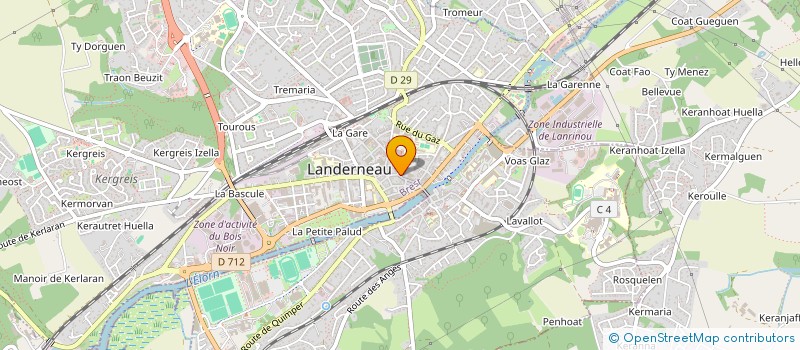 localisation de l'entreprise L'ARTIZANE à LANDERNEAU