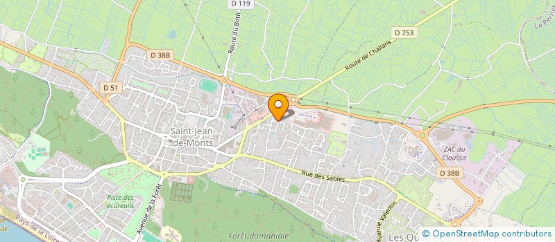 localisation de l'entreprise L'ARTSCENE à SAINT-JEAN-DE-MONTS