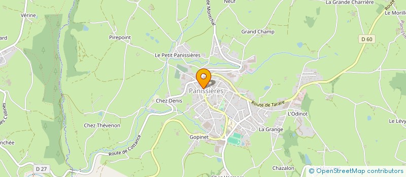 localisation de l'entreprise L'ARTSECREE  PANISSIERES