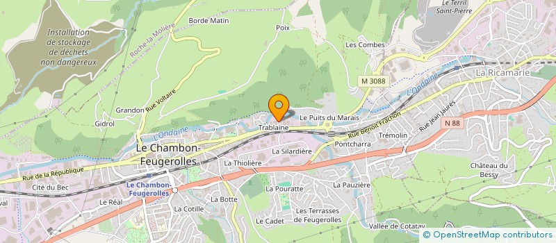 localisation de l'entreprise L'AS AUTO  LE CHAMBON-FEUGEROLLES