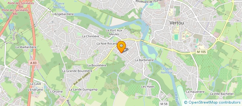 localisation de l'entreprise L'AS DE COEUR  VERTOU