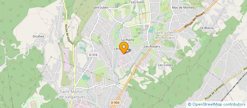 localisation de l'entreprise L'AS DE LA PAPERASSE  SAINT-JULIEN-LES-ROSIERS