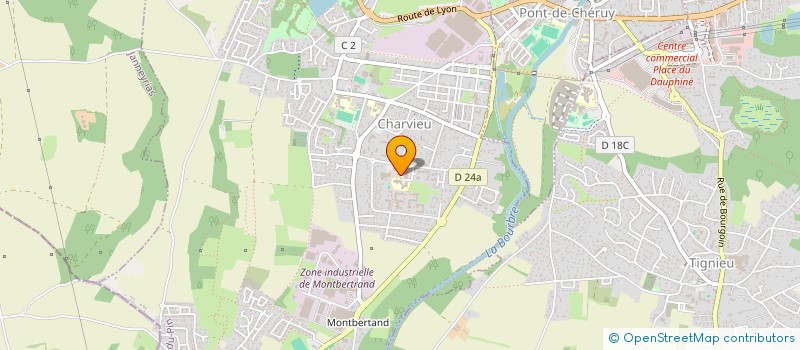 localisation de l'entreprise L'AS DES CREPES  CHARVIEU-CHAVAGNEUX