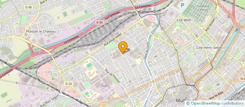 localisation de l'entreprise L'AS DU HUIT  MULHOUSE