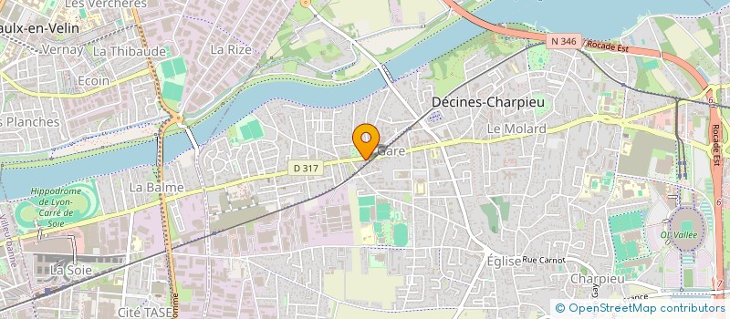 localisation de l'entreprise L'AS DU SPORT  DECINES CHARPIEU