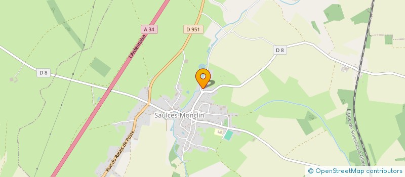 localisation de l'entreprise L'AS SAULCES  SAULCES-MONCLIN