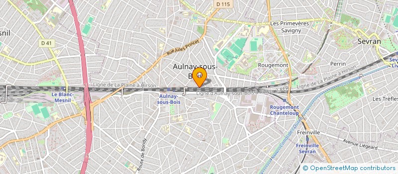 localisation de l'entreprise L'AS TAXI  AULNAY-SOUS-BOIS