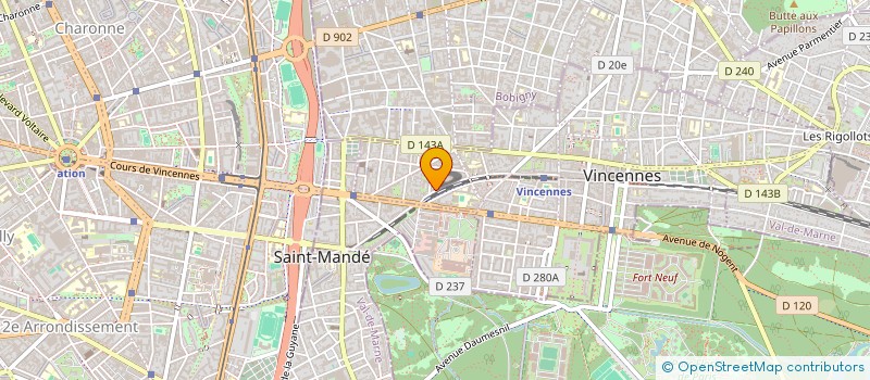 localisation de l'entreprise L'ASCENSION à VINCENNES