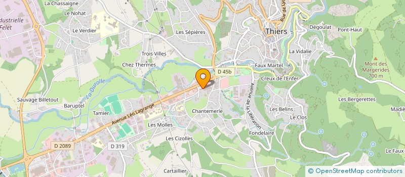 localisation de l'entreprise L'ASSAUT DU PSIG DE THIERS  THIERS