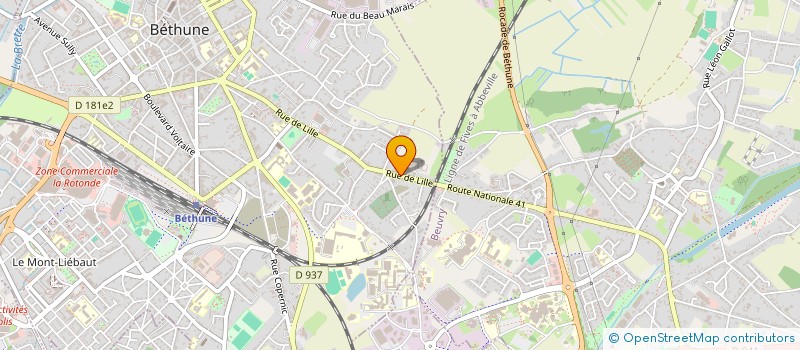 localisation de l'entreprise L'ASSIETTE à BETHUNE