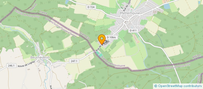 localisation de l'entreprise L'ASSIETTE GOURMANDE  PFETTERHOUSE