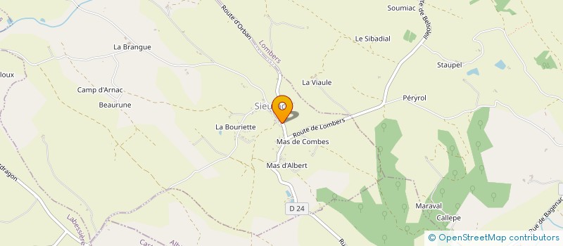 localisation de l'entreprise L'ASSOC' ORBANAISE  ORBAN