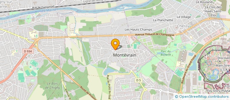 localisation de l'entreprise L'ASSOCIATION BLAKREOL SEINE-ET-MARNE  MONTEVRAIN