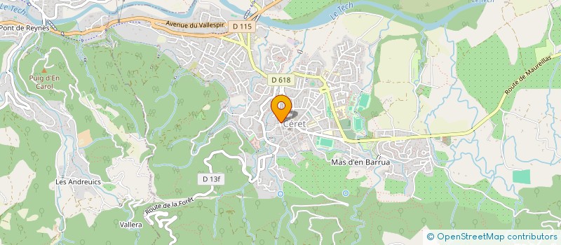 localisation de l'entreprise L' ASSOCIATION CULTURELLE POUR LE RESPECT ET LA TOLERANCE DU VALLESPIR à CERET