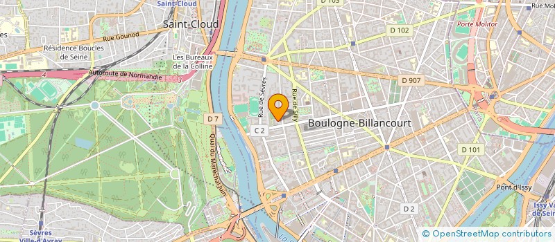 localisation de l'entreprise L'ASSOCIATION DE BOULOGNE AVENIR SPORT ENSEMBLE 92  BOULOGNE-BILLANCOURT