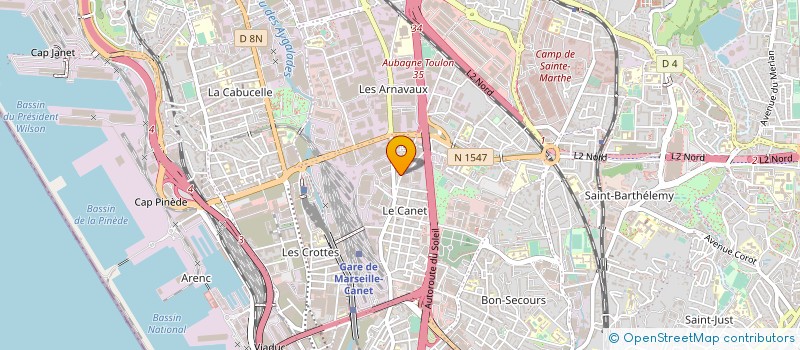 localisation de l'entreprise L ASSOCIATION DE LA BIENFAISANCE DE LA FRANCE à MARSEILLE