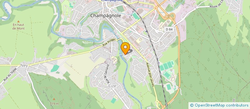 localisation de l'entreprise L'ASSOCIATION DE SOUTIEN A L'ANIMATION AU PROFIT DES PERSONNES AGEES  CHAMPAGNOLE