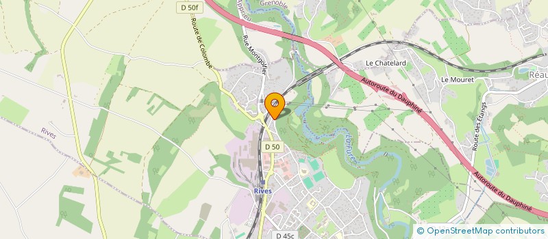 localisation de l'entreprise L'ASSOCIATION DES ACCIDENTES DE LA VIE (F.N.A.T.H.) SECTION DE RIVES SUR FURE/TULLINS FURES  RIVES