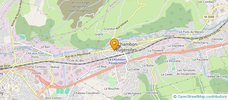 localisation de l'entreprise L'ASSOCIATION DES ACCIDENTES DE LA VIE - SECTION DU CHAMBON FEUGEROLLES à LE CHAMBON-FEUGEROLLES