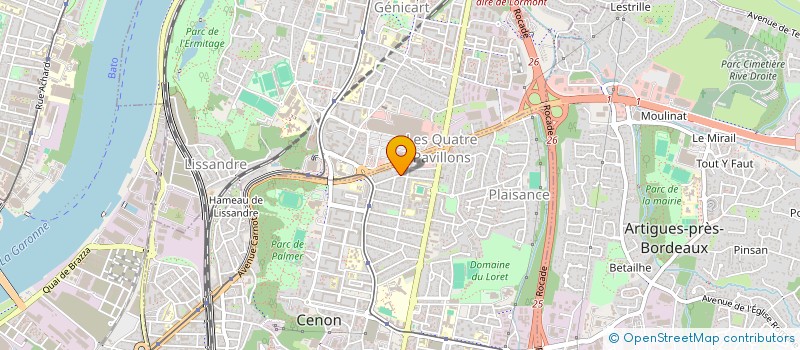 localisation de l'entreprise L'ASSOCIATION DES AMIS D'AQUI.FR - LES AQUINAUTES à CENON