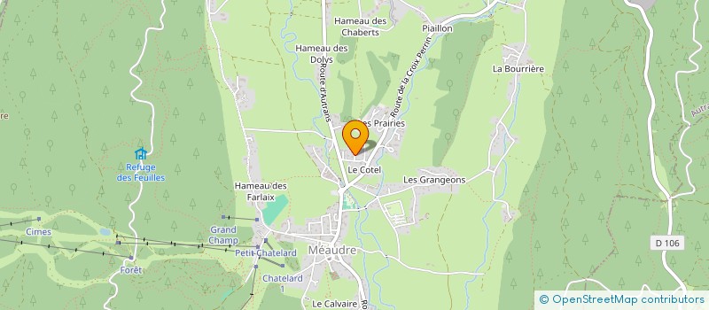 localisation de l'entreprise L'ASSOCIATION DES ASSISTANTES MATERNELLES AGREEES DE MEAUDRE ET AUTRANS à AUTRANS-MEAUDRE EN VERCORS