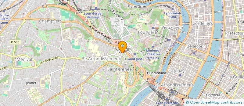 localisation de l'entreprise L'ASSOCIATION DES COMMERCANTS ET ARTISANS DU QUARTIER SAINT JUST/SAINT IRENEE à LYON