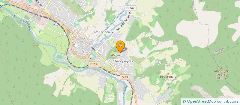 localisation de l'entreprise L'ASSOCIATION DES COMPLEMENTAIRES à DIE