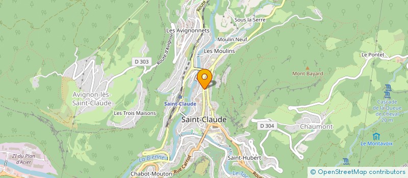 localisation de l'entreprise L'ASSOCIATION DES JARDINS PARTAGES DE SAINT-CLAUDE à SAINT-CLAUDE