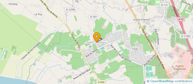 localisation de l'entreprise L'ASSOCIATION DU PATRIMOINE DE ST GERVAIS  SAINT-GERVAIS