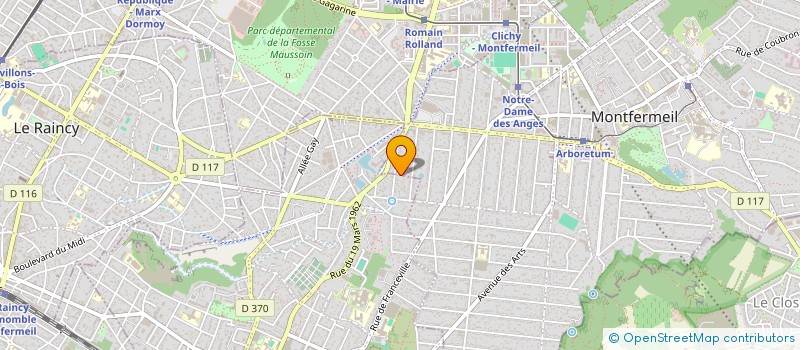 localisation de l'entreprise L'ASSOCIATION EGLISE DE DIEU DE PENTECOTE à MONTFERMEIL
