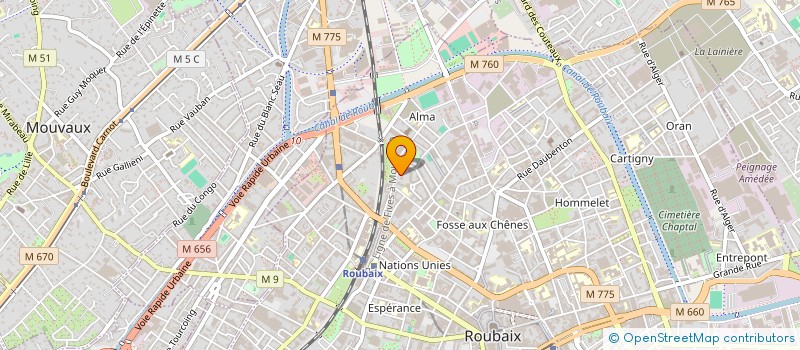 localisation de l'entreprise L'ASSOCIATION L'OLIVIER à ROUBAIX