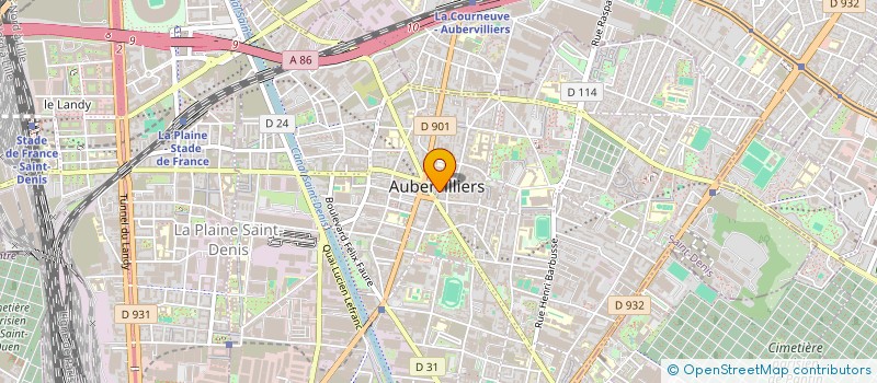 localisation de l'entreprise L'ASSOCIATION LA CONFRERIE DE NOTRE DAME DES VERTUS à AUBERVILLIERS