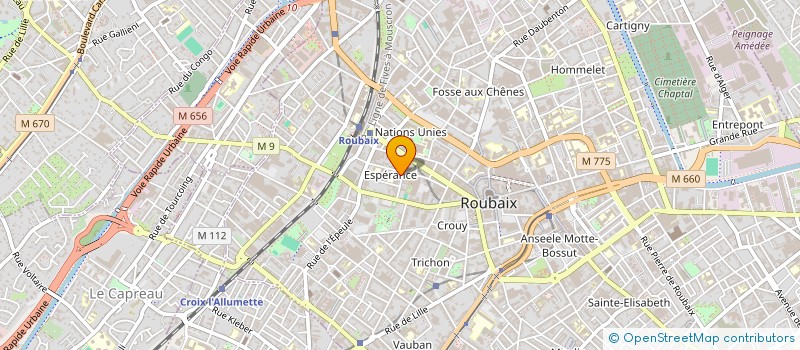 localisation de l'entreprise L ASSOCIATION LA ROUBAISIENNE à ROUBAIX