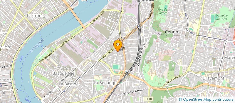 localisation de l'entreprise L'ASSOCIATION LES HYPERMONDES  BORDEAUX